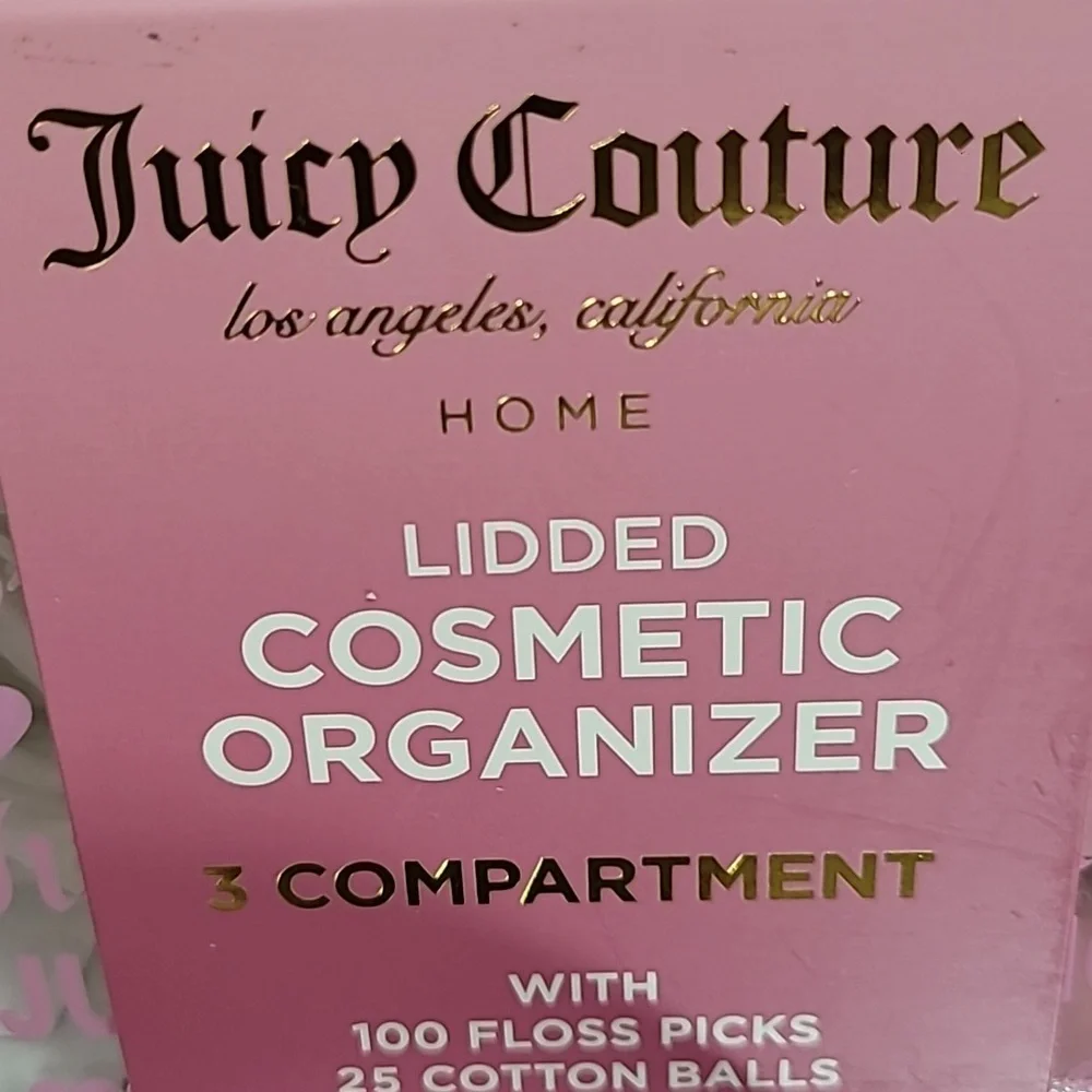 Juicy Couture Pink Cosmetic Organizer 3 Compartment NWT